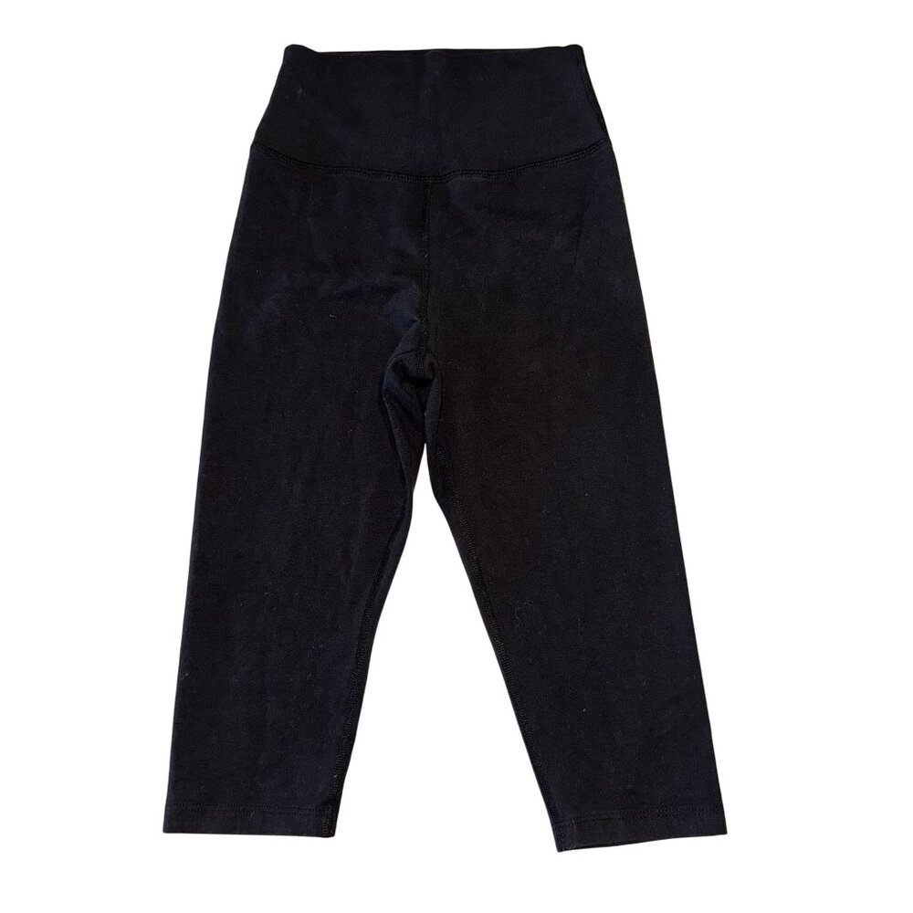 LNA Solid Black High Rise Pull On Capri Pant Legging Women's X-Small XS